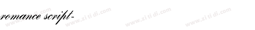 romance script字体转换 romance script字体转换